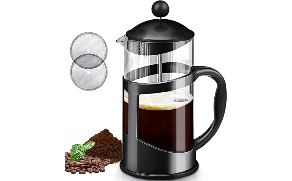 SKM-MX-Virdrio-French-Press-Coffee-Maker-and-Teapot-Plunger-French-Press-Coffee-Maker-for-Making-Cof-B088QF1B37